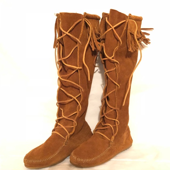 womens tall moccasins boots